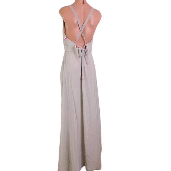 Birdy Grey Moni Convertible Bridesmaid Maxi Gown Dress Dove Gray Large NWT - Picture 7 of 12